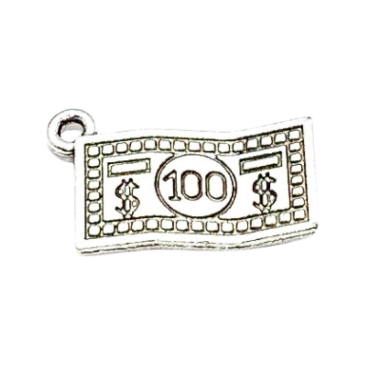 1 Tiny 100 Dollar Bill Charm, Individual Charms, Money Charms, Good Luck Charms, 100 Bucks Charm, Currency Charm, Jewelry Findings