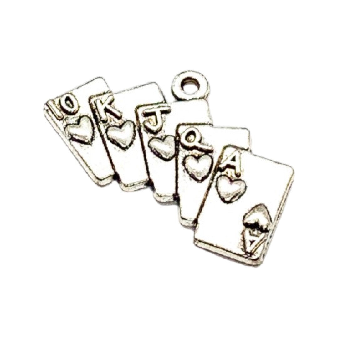 1 Playing Cards Charm, Individual Charms, Poker Charms, Casino Charms, Gambling Charms, Blackjack Charm, Jewelry Findings, DIY Jewelry