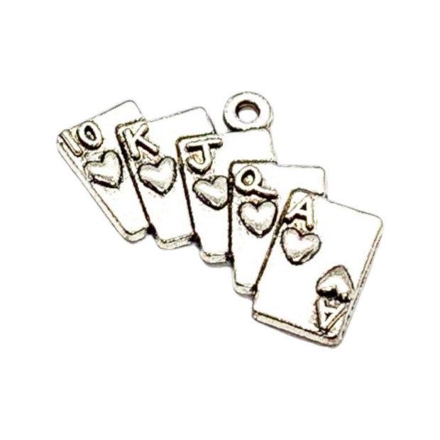 1 Playing Cards Charm, Individual Charms, Poker Charms, Casino Charms, Gambling Charms, Blackjack Charm, Jewelry Findings, DIY Jewelry