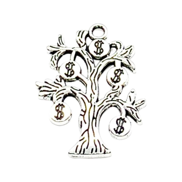 1 Money Tree Charm, Individual Charms, Money Charms, Superstition Charms, Good Luck Charms, Gift for Money Lovers, Jewelry Findings