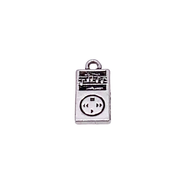 1 Mini MP3 Player Charm, Music Charms, Technology Charms, Miniature Radio Charms, Tiny Music Player Charm, Jewelry Findings, DIY Jewelry