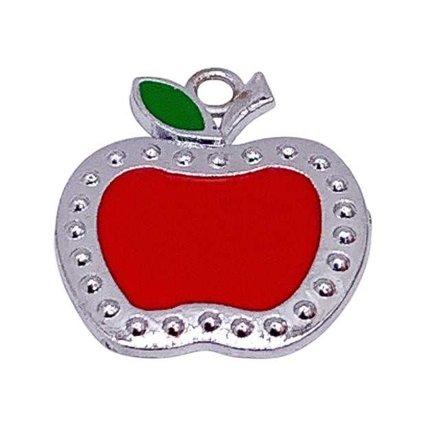 1 Red Apple Charm, Individual Charms, Fruit Charms, Foodie Charm, School Charms, Teacher Charm, Tiny Apple Charm, Snow White Charms