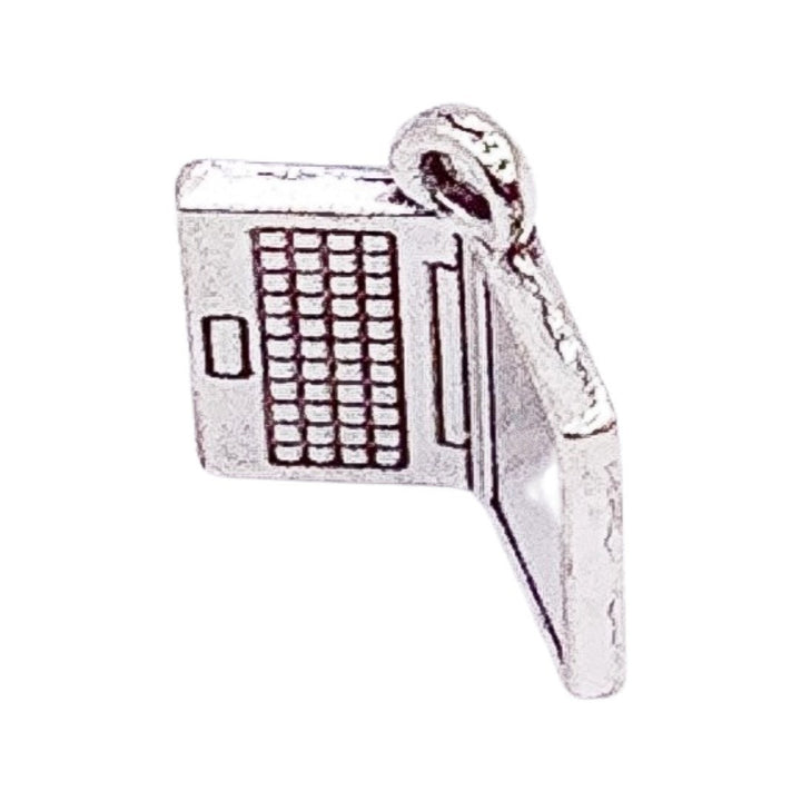 1 Mini Laptop Charm, Nerd Charms, Technology Charms, Computer Charms, Tiny Computer Charm, Jewelry Findings, DIY Jewelry