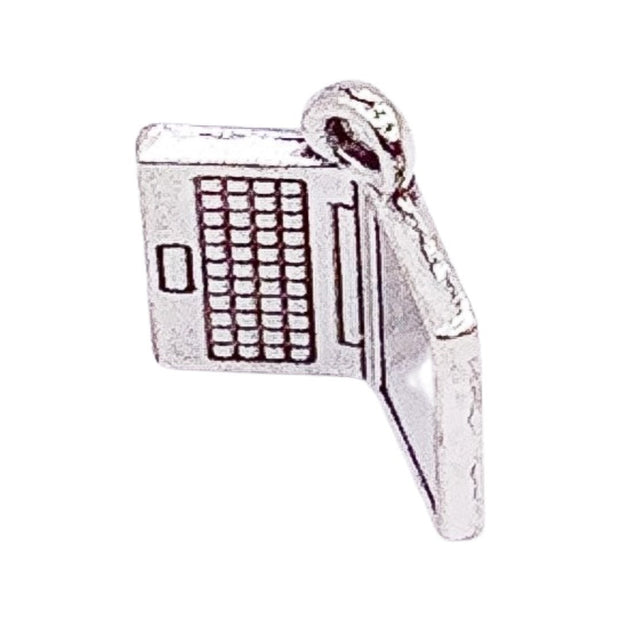 1 Mini Laptop Charm, Nerd Charms, Technology Charms, Computer Charms, Tiny Computer Charm, Jewelry Findings, DIY Jewelry