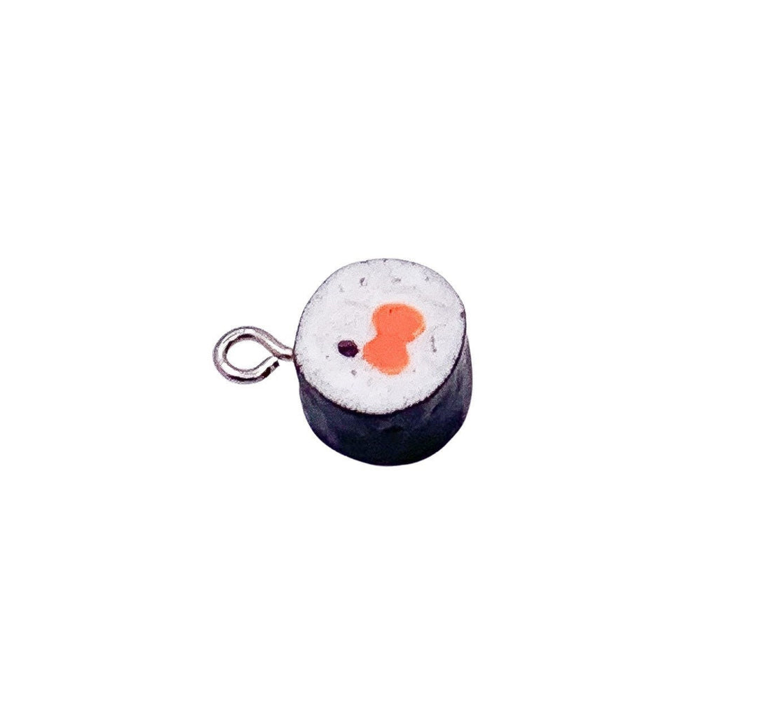 1 Tiny Sushi Charm, Sushi Pendant, Individual Charms, Sushi Roll Charm, Asian Food Charms, Foodie Charms, Oriental Food Charms, DIY Jewelry