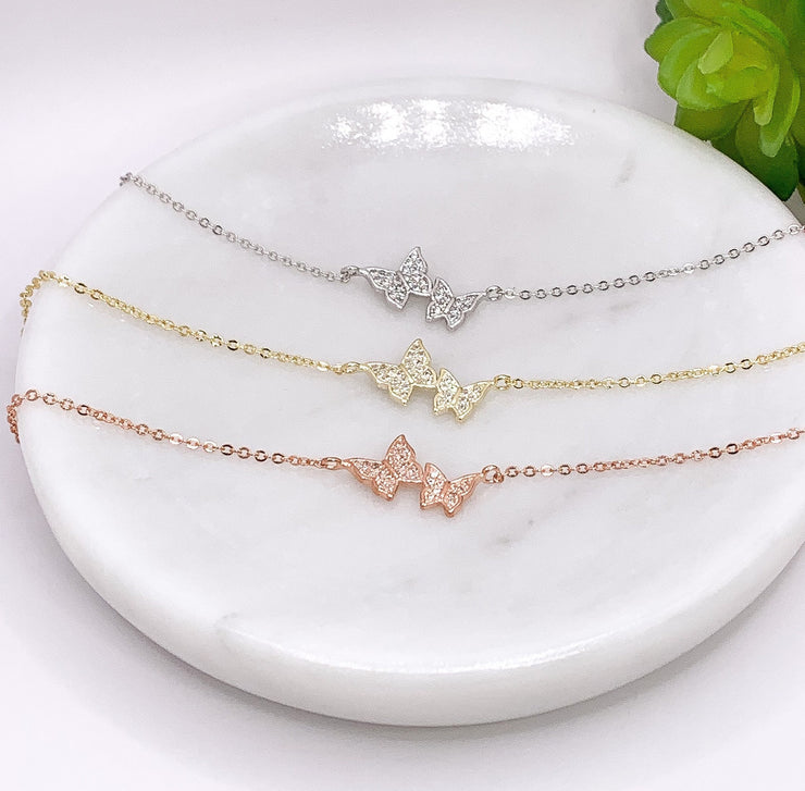 Butterfly Chain Bracelet, Winnie the Pooh Quote, Affirmation Jewelry, Inspirational Gift, Cheer Up Gift, Gift for Daughter, Women’s Bracelet