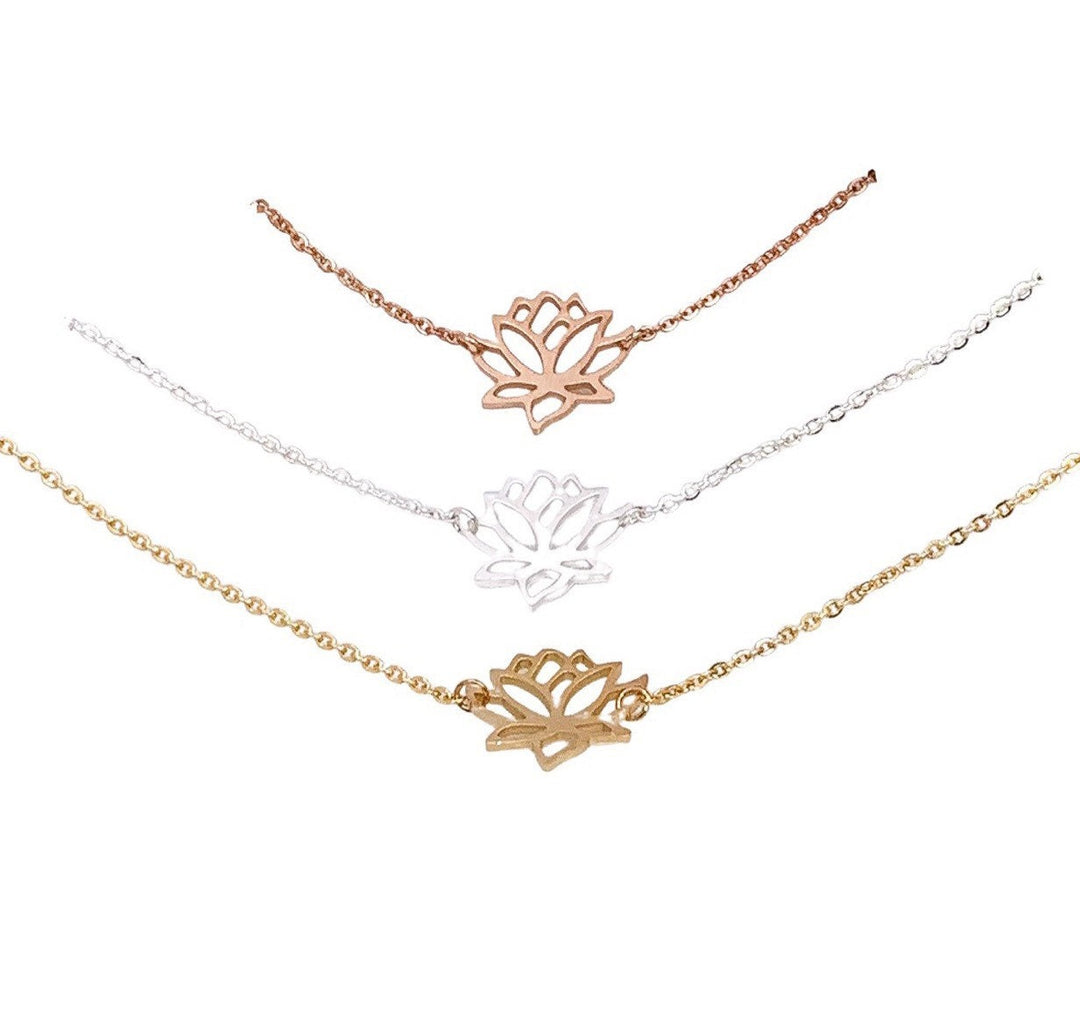 Bracelet lotus, bracelet chaîne fleur de lotus, cadeau Bouddha, bracelet délicat, bracelet d'amitié, bijou inspirant