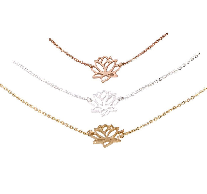 Bracelet lotus, bracelet chaîne fleur de lotus, cadeau Bouddha, bracelet délicat, bracelet d'amitié, bijou inspirant