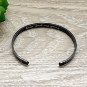 Keep Fucking Going Bangle Bracelet, Friendship Gift, Hidden Message Bracelet, Gift for Friend, Mantra Bracelet, Minimal Cuff Bangle