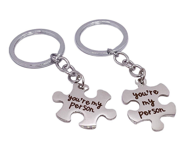 You’re My Person Keychain Set for 2, Puzzle Interlocking Keychains, Best Friends Gifts, Friendship Keychain, Long Distance Friends Gift