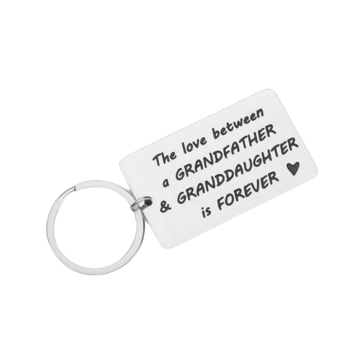 The Love Between a Grandfather and Granddaughter is forever, Grandpa Keychain, Gift from Granddaughter, Birthday Gift for Grandfather