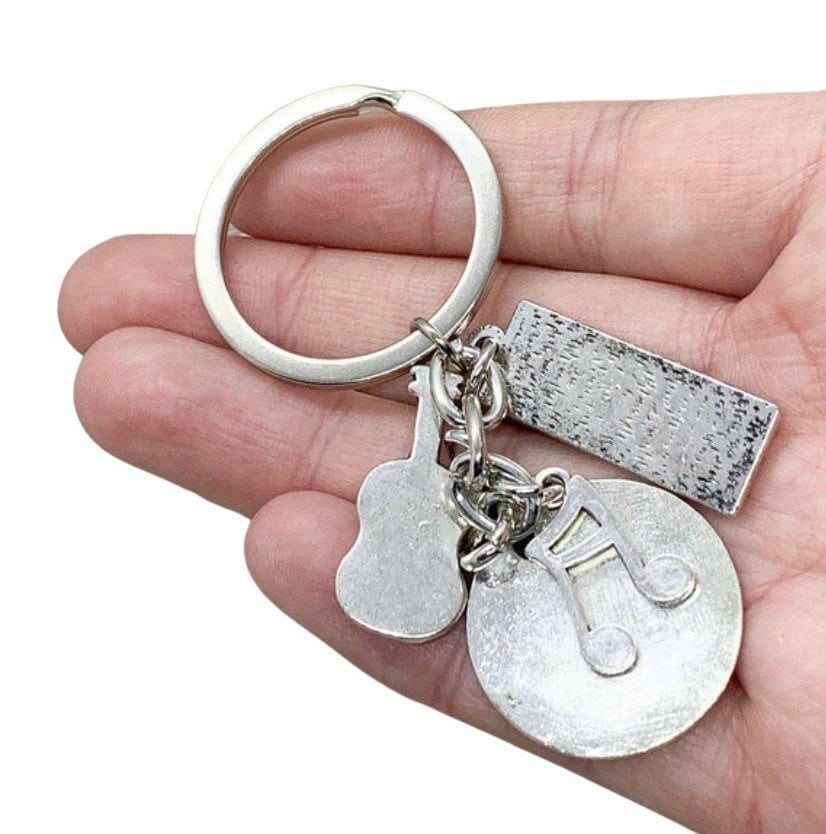 Porte-clés musicien, cadeau pour musicien, breloque notes de musique, citation « Fais ce que tu aimes », cadeau pour fille, cadeau pour étudiant en musique, professeur de musique