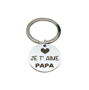 Je T’aime Papa Gift, Dad Keychain, Papa Keychain, Gift for Papa, Grandpa Keychain, Gift from Son, Gift for Him, Fathers Day Gift