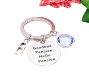 Retirement Keychain, Gift for Retired Friend, Retirement Party Gift, Funny Retirement Gift, Unisex Gift, Coworker Gift, Personalized Keyring