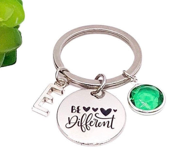 Be Different Keychain, Teenage Daughter Gift, Uplifting Gift, Granddaughter Gift, Birthday Gift for Tween Girl, Autism Awareness Gift