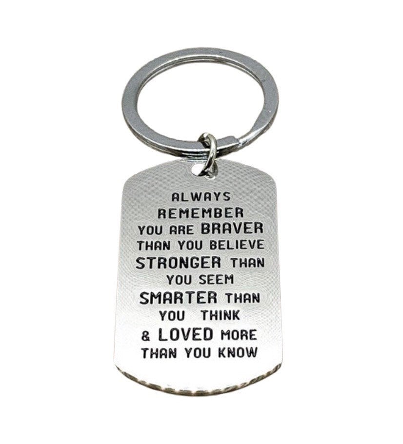 Porte-clés fille, Cadeau avec citation inspirante, Porte-clés fils, Cadeau de départ pour lui, Cadeau de maman, Porte-clés étudiant, Porte-clés ado, Porte-clés étudiant
