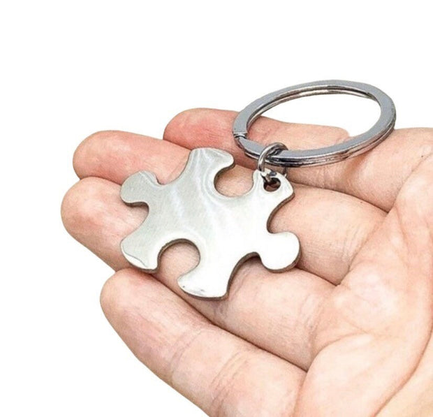 Brother Sister Matching Keychains, Jigsaw Puzzle Interlocking Keychain Set for 2, Little Sister Gift, Big Brother Keychain, Family Keyrings