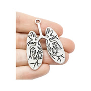 1 Lungs Charm, Individual Charms, Anatomy Charms, Biology Charms, Natomical Lungs Charm, Doctor Charms, Lung Cancer, Cystic Fibrosis, DIY