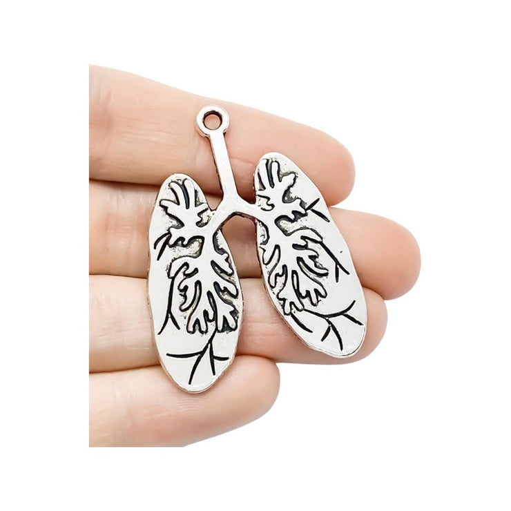 1 Lungs Charm, Individual Charms, Anatomy Charms, Biology Charms, Natomical Lungs Charm, Doctor Charms, Lung Cancer, Cystic Fibrosis, DIY