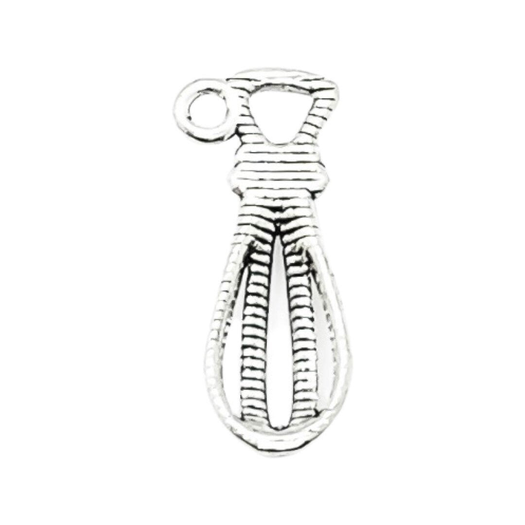 1 Egg Beater Charm, Miniature Whisk Charm, Individual Charm, Cooking Charms, Baking Tools Charms, Baker Charms, Kitchen Charms, Bakery Charm