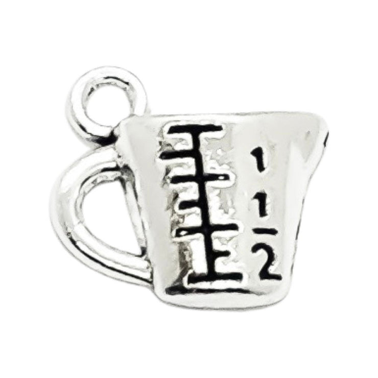 1 Measuring Cup Charm, Individual Charms, Cooking Charms, Baking Tools Charms, Baker Charms, Kitchen Charms, Bakery Charm, Measurement Charm