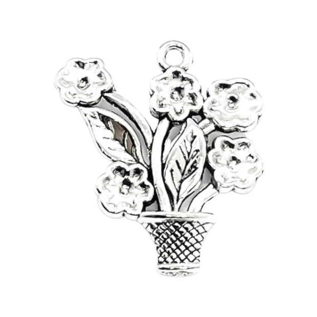 1 Flower Pot Charm, Gardening Charms, Gift for Florist, Garden Charms, Floral Charms, Landscape Charm, Backyard Charm, Spring Charms, Summer