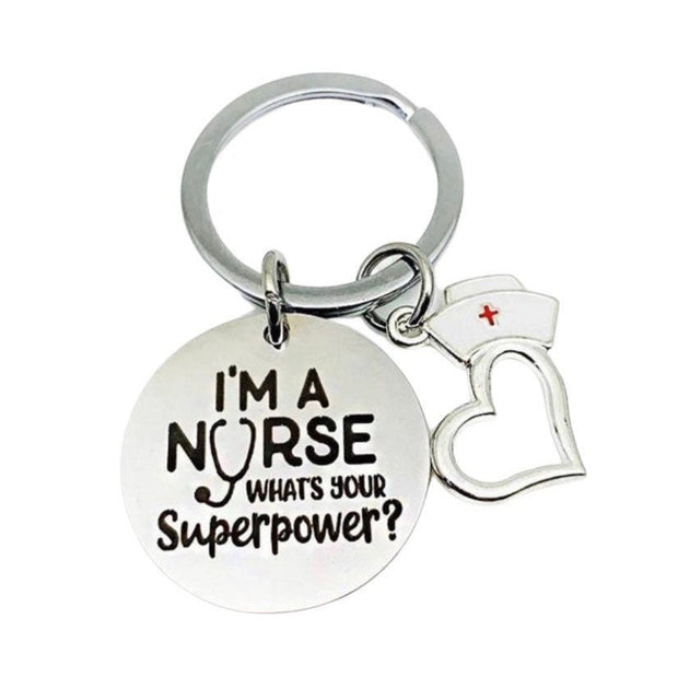 Nurse Keychain, Nursing Student Gift, I’m A Nurse What’s Your Superpower, Nurse Practitioner Gift, Nurse Appreciation Gift