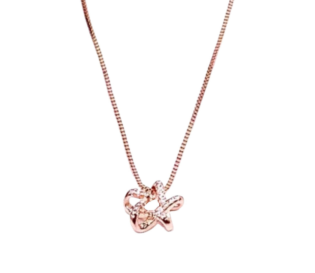 Collier étoile en or rose délicat, bijou fin en oxyde de zirconium, pendentif étoile en argent sterling, collier céleste minimaliste, cadeau d'anniversaire