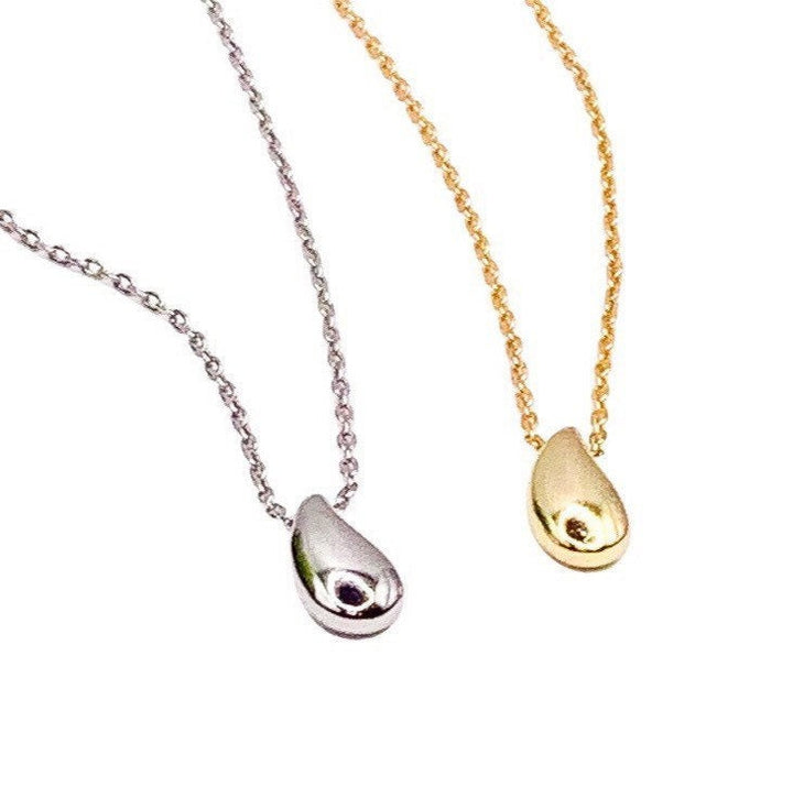 Collier goutte d'eau, pendentif en argent sterling, bijou minimaliste, collier à superposer, bijou du quotidien pour femme