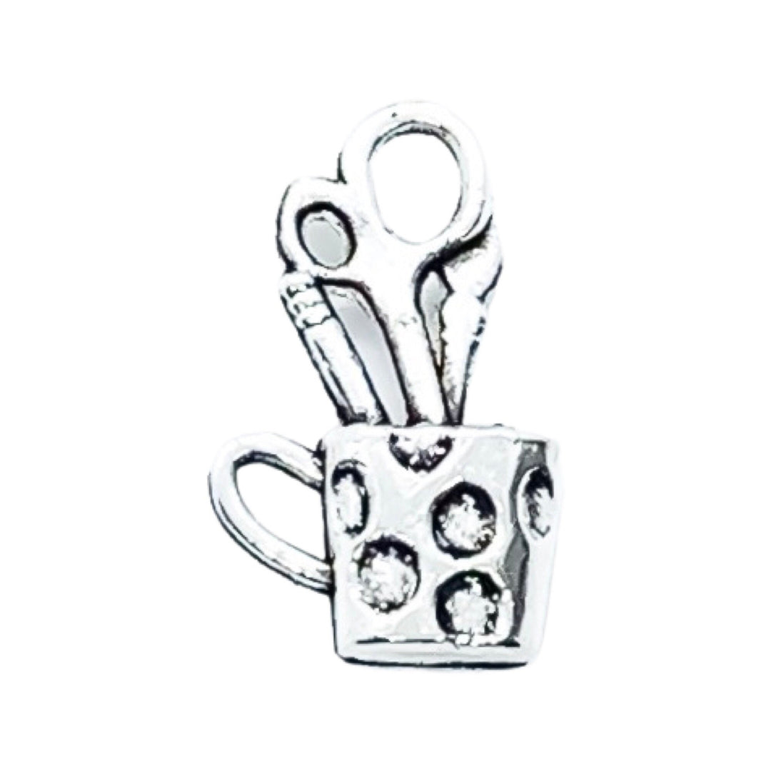 1 Pencils Charm, Pens Charm, Individual Charms, Drawing Charms, Teacher Charm, Scissors, Crafting Charm, Craft Charm, Stationary Charms