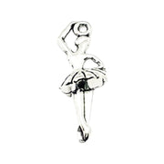 1 Tiny Ballerina Charm Silver, Ballet  Charms, Ballet Dancer Charm, Individual Charm, Dance Charm, Dancing Ballerina Charms, Gift for Dancer