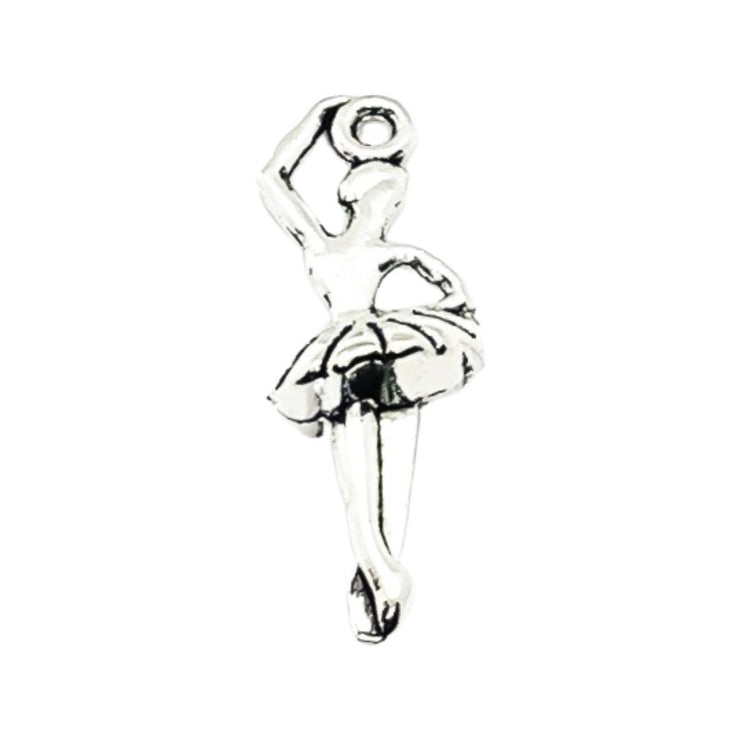 1 Tiny Ballerina Charm Silver, Ballet  Charms, Ballet Dancer Charm, Individual Charm, Dance Charm, Dancing Ballerina Charms, Gift for Dancer