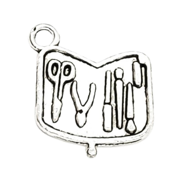 1 Makeup Bag Charm, Esthetician Charms, Individual Charm, Girlie Charm, Teen Girl Charm, Manicure Kit Charm, Beauty Salon Charm, Cosmetician