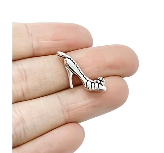 1 Tiny Heel Charm, High Heel Charm, Clothing Charm, Girls Charms, Charm, Shopper Gift, Teen Charm, Shopaholic, Shopping Charm, Shoe Charms