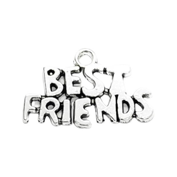 1 Best Friend Charm, Antique Silver Charm, Individual Charm, BFF Charm, Gift for Bestie, Best Friends Jewelry, Friendship Charm, DIY Jewelry