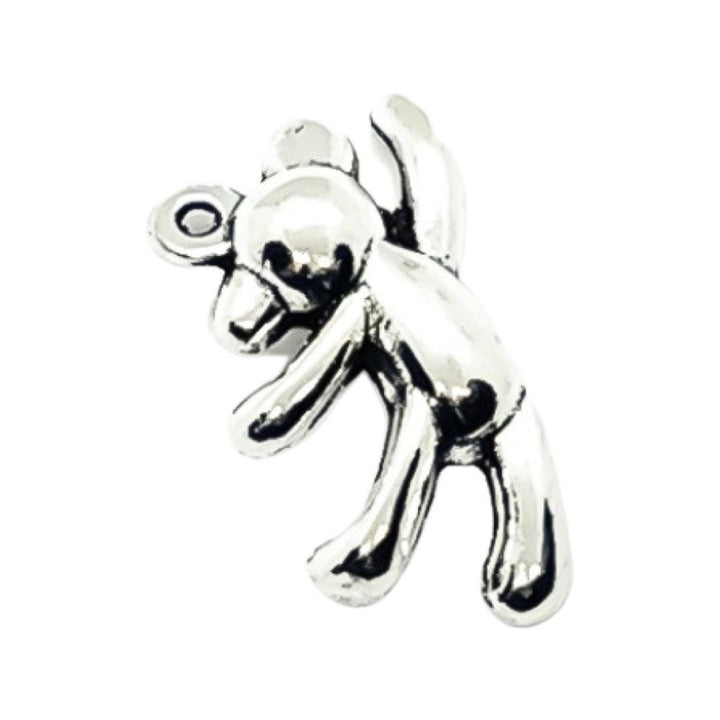 1 Tiny Teddy Bear Charm Silver, Individual Charms, Baby Charms, Toy Charms, Stuffed Bear Charms, DIY Craft, Cute Charms, Kids Pendants