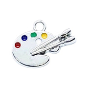 1 Paint Palette Charm, Individual Charms, School Charms, Teacher Charm, Artist Charms, Craft Charm, Painter Gift, Artist Palette Charm