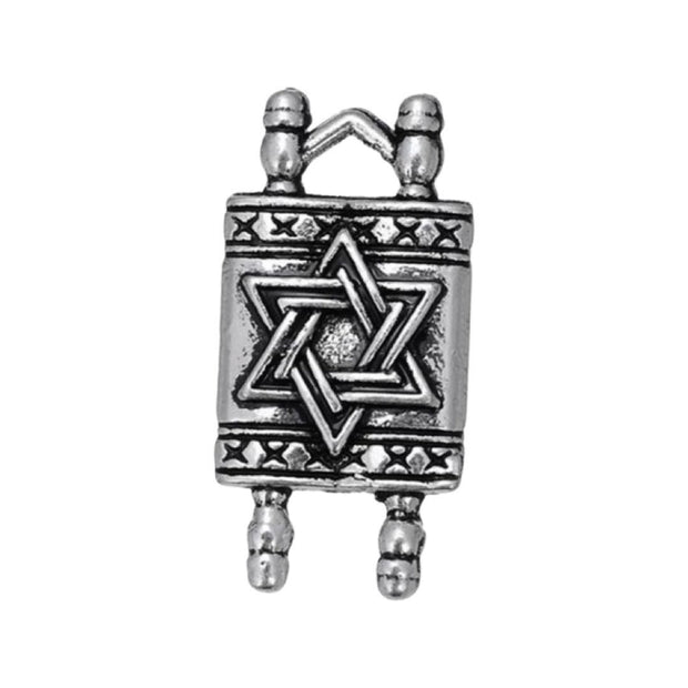 1 Tiny Torah Charm, Jewish Holiday Charm, Silver Star of David Charm, Hanukkah Charms, Bat Mitzvah Gift, Bible Charm, Religious Gift