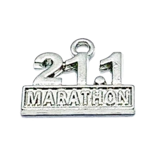 21.1 Marathon Charm, Running Charm, Runner Charms, Half Marathoner Charms, Fitness Charms, Jewelry Findings, Racing Charm, Stocking Stuffer