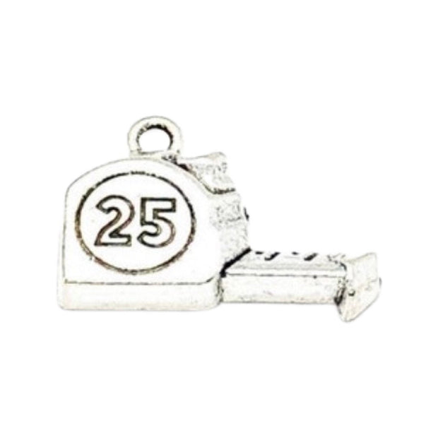 1 Tiny Measuring Tape Charm, Handyman Charms, Gift for Carpenter, Tools Charm, Construction Charm, Gift for Him, Contractor Charm