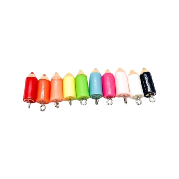 1 Crayon Charms, Individual Charms, School Charms, Teacher Charm, Resin, Craft Charm, Coloring Gift, Kindergarten Charm, Coloring Pencils