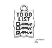 1 Tiny To Do List Charm, Individual Charms, Office Charms, Gift for Planner, Gift for Organizer, Self-Employed Gift, DIY Jewelry