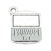 1 Mini Laptop Charm, Nerd Charms, Technology Charms, Computer Charms, Tiny Computer Charm, Jewelry Findings, DIY Jewelry