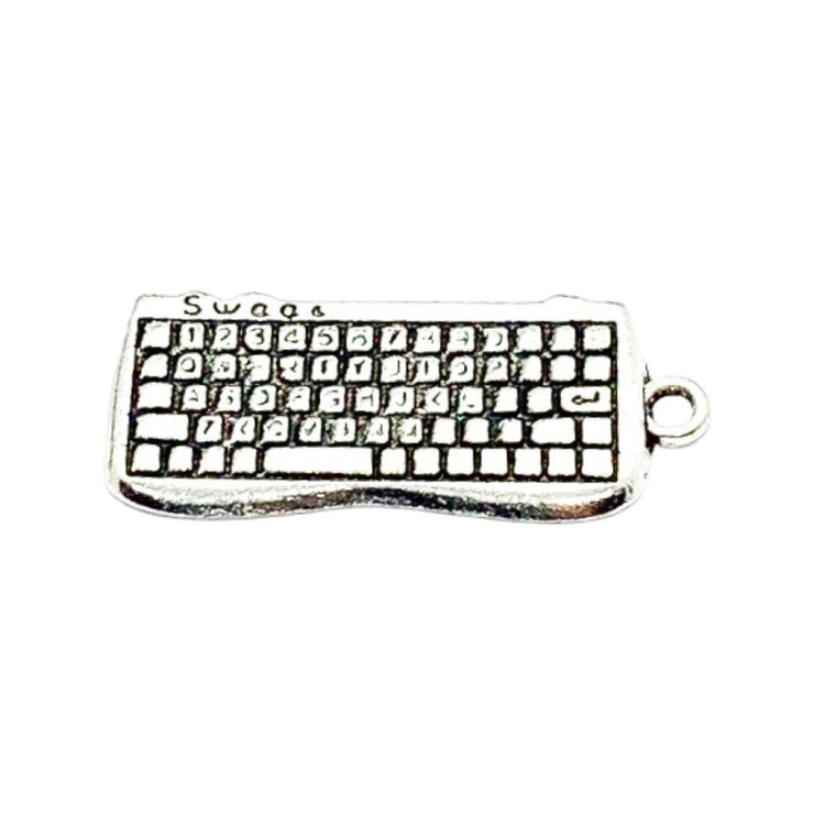 1 Mini Keyboard Charm, Nerd Charms, Technology Charms, Computer Charms, Tiny Computer Charm, Jewelry Findings, DIY Jewelry