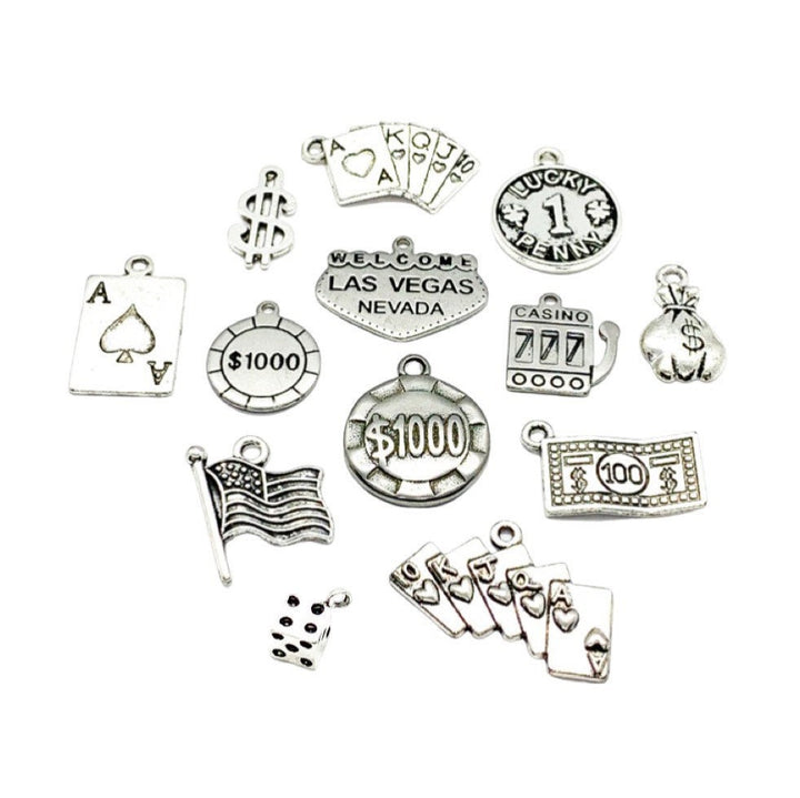 Breloque Panneau de Las Vegas, Breloques individuelles, Breloques de voyage, Breloques USA, Breloques Jeux de hasard, Breloque Casino, Apprêts pour bijoux, Bijoux à faire soi-même
