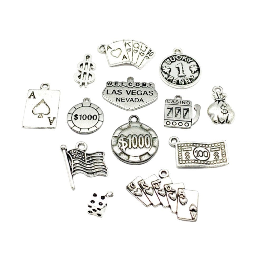 1 Lucky Penny Charm, Individual Charms, Money Charms, Superstition Charms, Good Luck Charms, Gift for Gambler, Jewelry Findings