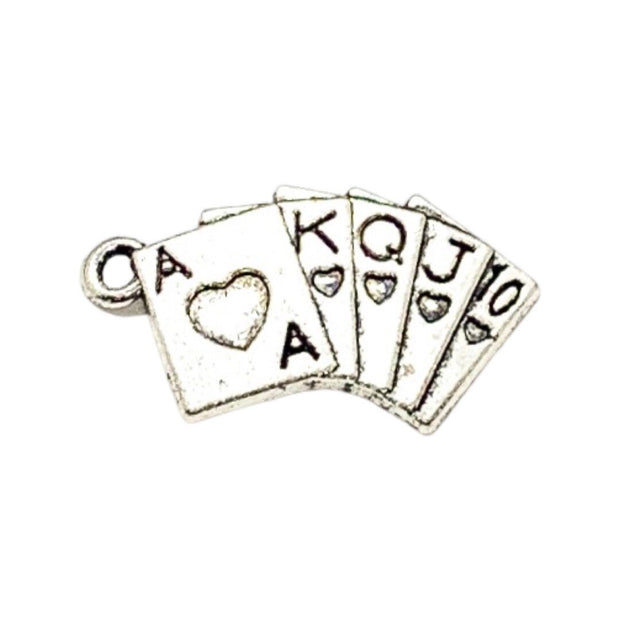 1 Playing Cards Charm, Individual Charms, Poker Charms, Casino Charms, Gambling Charms, Blackjack Charm, Jewelry Findings, DIY Jewelry