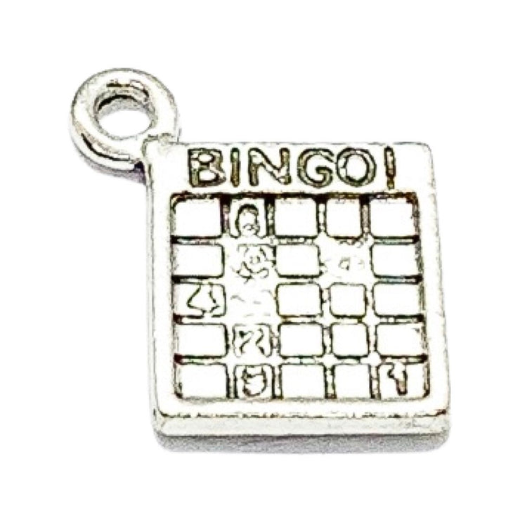 1 Bingo Card Charm, Gaming Charms, Individual Charms, Gambling Charms, Good Luck Charms, Game of Chance Charm, Lucky Charm, Jewelry Findings