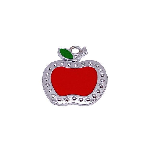 1 Red Apple Charm, Individual Charms, Fruit Charms, Foodie Charm, School Charms, Teacher Charm, Tiny Apple Charm, Snow White Charms