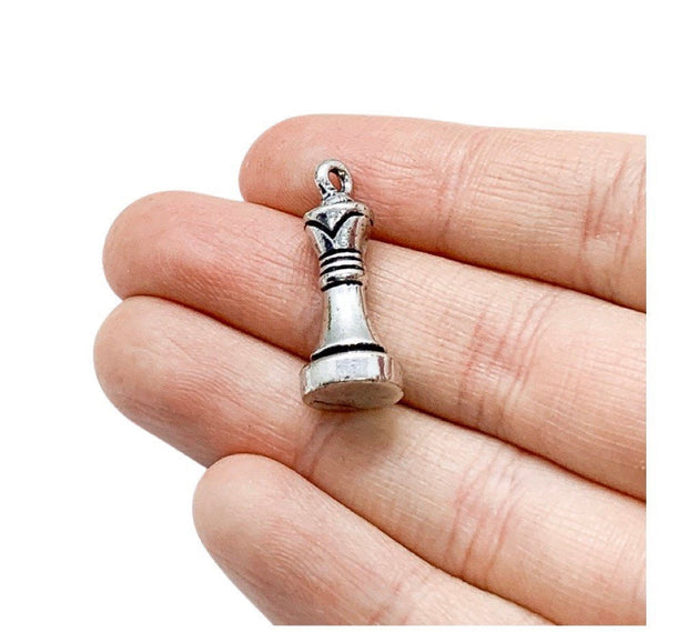 1 Chess Piece Charm, Board Game Charms, Individual Charms, Gift for Chess Player, Game of Chess Charms, Gaming Charms, Jewelry Findings